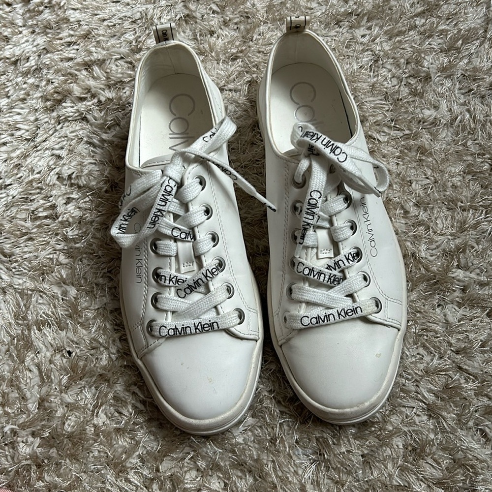 White Calvin Klein Women’s Sneakers - Picture 2 of 2